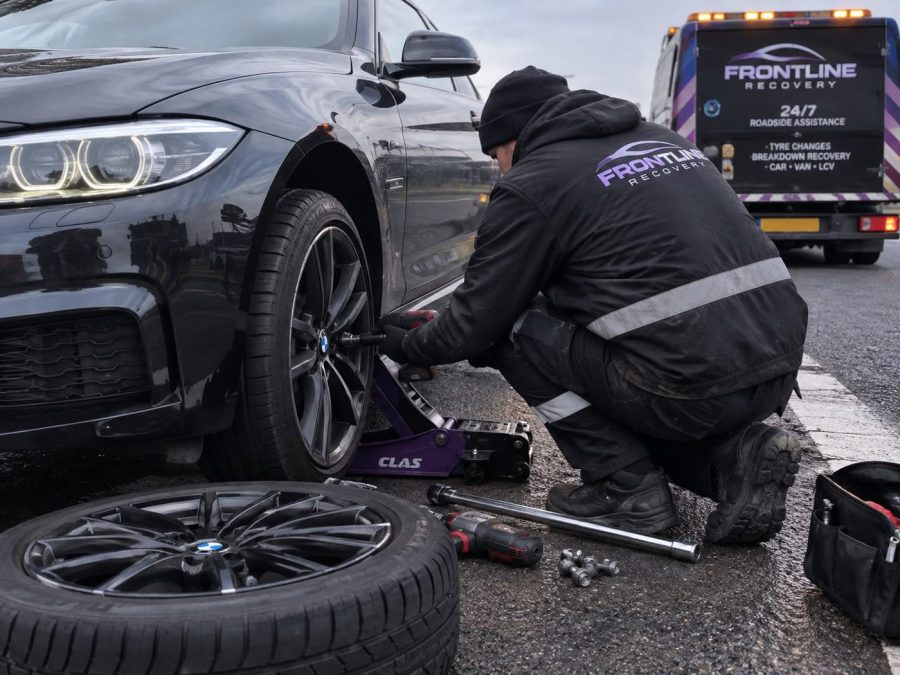 Frontline Recovery roadside tyre change
